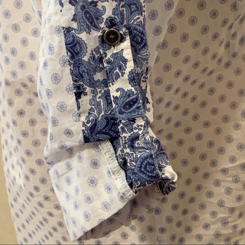 Seven7 Blue and White Button Down Shirt - Picture 6 of 8